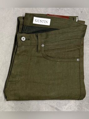 GUSTIN #159 Japan Olive - Japanese Selvedge Denim